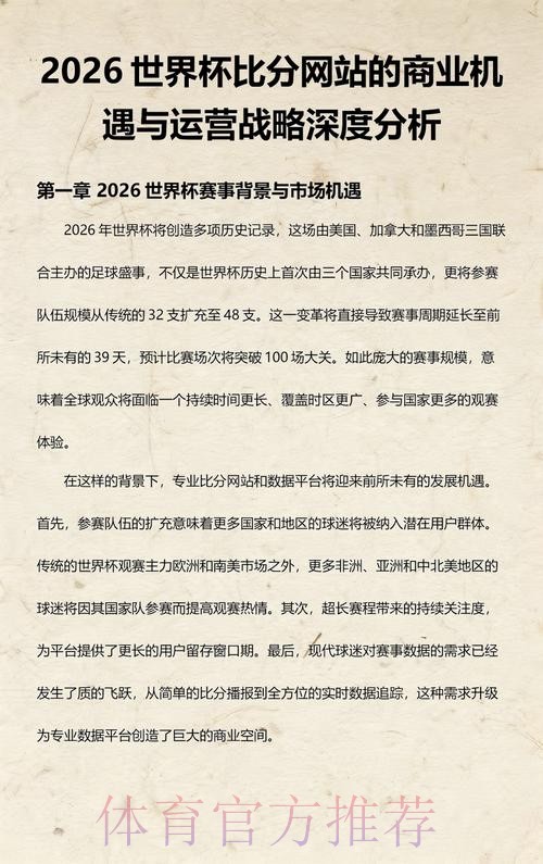 全面解析世界杯比分网站的功能与优势 全面解析世界杯比分网站的功能与优势